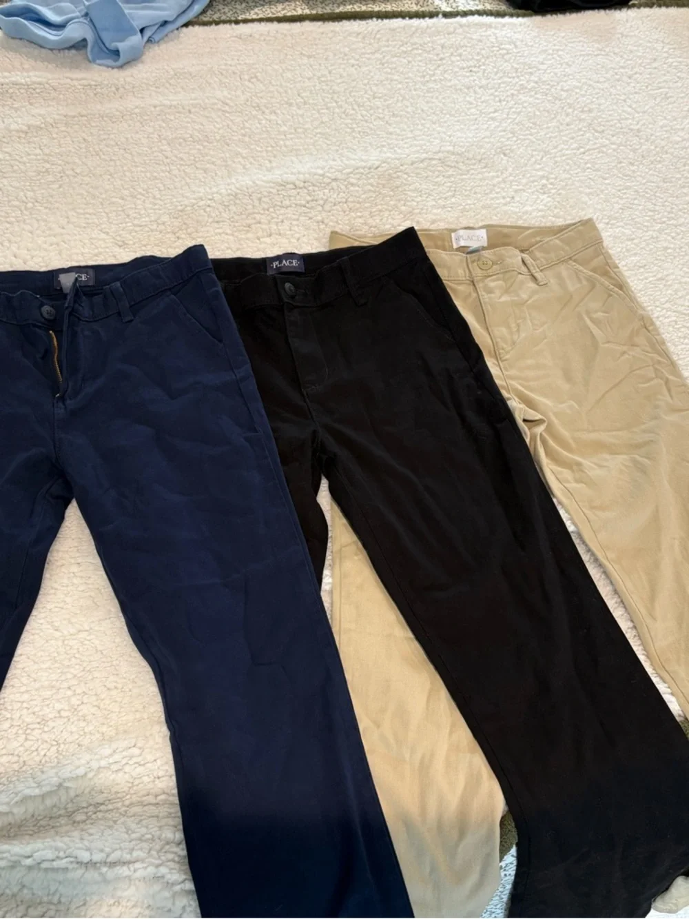 The Children's Place Girls 14 School Uniform Bundle  Polo Shirt + 3 Pairs Pants